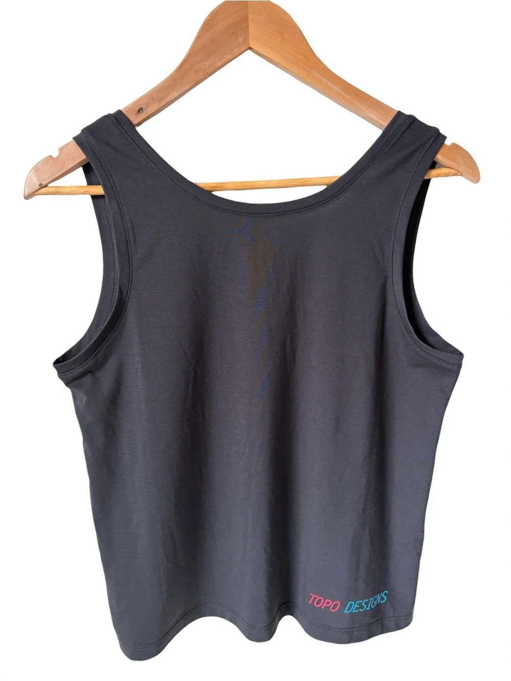 Topo Designs Global Flip Reverse Tek Tank Grey Women's Size Medium - Picture 3 of 6